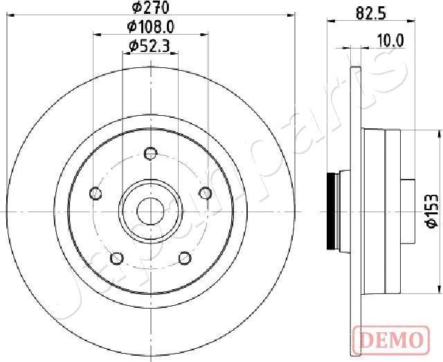 Japanparts DP-0710C - Brake Disc autospares.lv