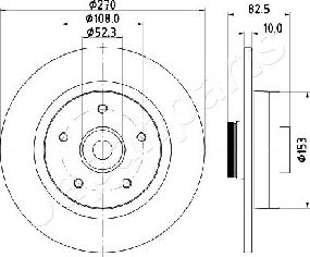 Japanparts DP-0710 - Brake Disc autospares.lv