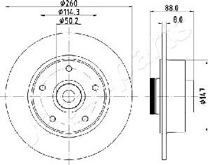 Japanparts DP-0713 - Brake Disc autospares.lv