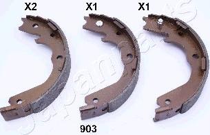 Japanparts GF-903AF - Brake Shoe Set, parking brake autospares.lv