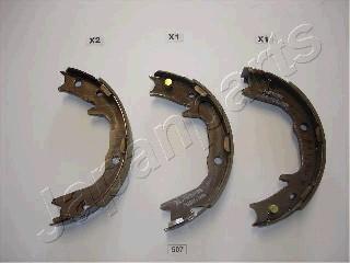 Japanparts GF-507AF - Brake Shoe Set, parking brake autospares.lv