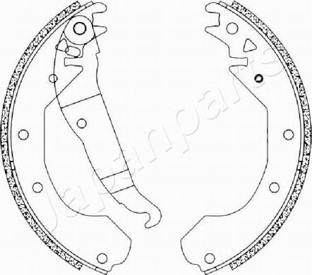 Japanparts GF-0404AF - Brake Shoe Set autospares.lv