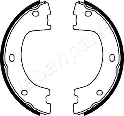 Japanparts GF-0505AF - Brake Shoe Set, parking brake autospares.lv