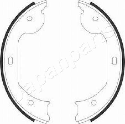 Japanparts GF-0104AF - Brake Shoe Set, parking brake autospares.lv