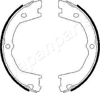 Japanparts GF-0232AF - Brake Shoe Set, parking brake autospares.lv