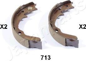 Japanparts GF-713AF - Brake Shoe Set, parking brake autospares.lv