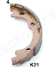 Japanparts GF-K21AF - Brake Shoe Set, parking brake autospares.lv