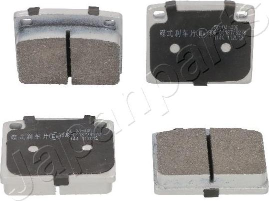 Japanparts PA-400AF - Brake Pad Set, disc brake autospares.lv