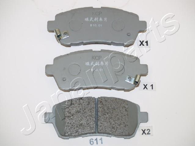 Japanparts PA-611AF - Brake Pad Set, disc brake autospares.lv