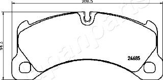 Japanparts PA-0948AF - Brake Pad Set, disc brake autospares.lv