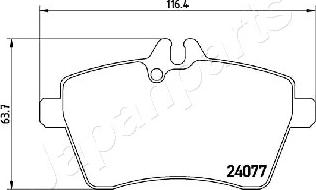 Japanparts PA-0502AF - Brake Pad Set, disc brake autospares.lv