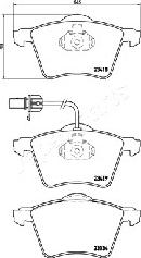 Japanparts PA-0314AF - Brake Pad Set, disc brake autospares.lv