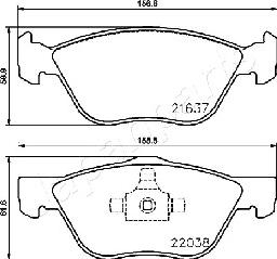 Japanparts PA-0229AF - Brake Pad Set, disc brake autospares.lv