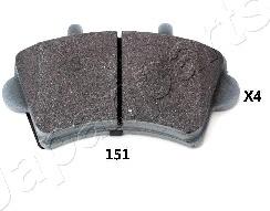 Japanparts PA-151AF - Brake Pad Set, disc brake autospares.lv