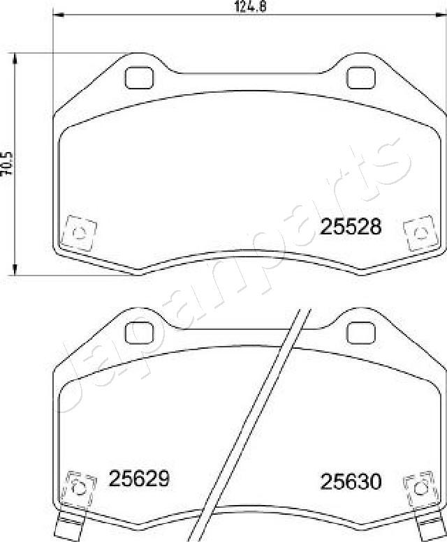 Japanparts PA-3004AF - Brake Pad Set, disc brake autospares.lv