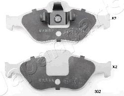 Japanparts PA-302AF - Brake Pad Set, disc brake autospares.lv