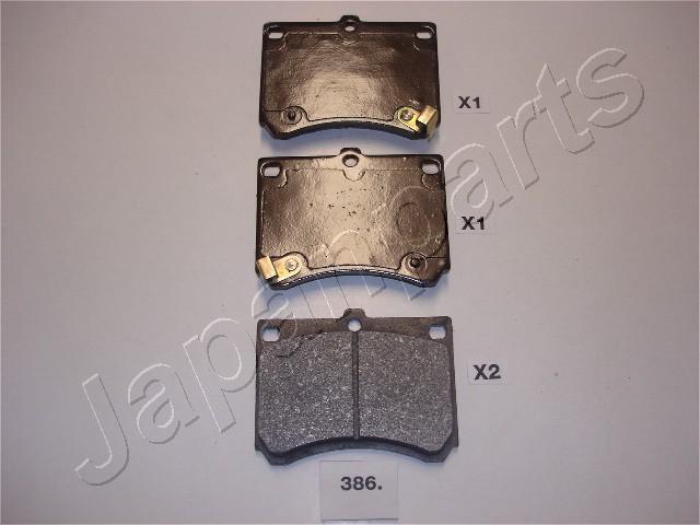 Japanparts PA-386AF - Brake Pad Set, disc brake autospares.lv