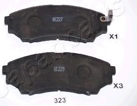 Japanparts PA-323AF - Brake Pad Set, disc brake autospares.lv