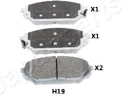 Japanparts PA-H19AF - Brake Pad Set, disc brake autospares.lv