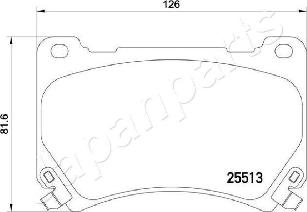 Japanparts PA-H29AF - Brake Pad Set, disc brake autospares.lv