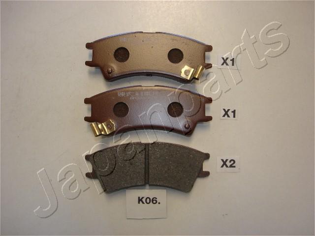 Japanparts PA-K06AF - Brake Pad Set, disc brake autospares.lv