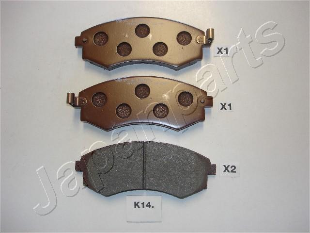 Japanparts PA-K14AF - Brake Pad Set, disc brake autospares.lv