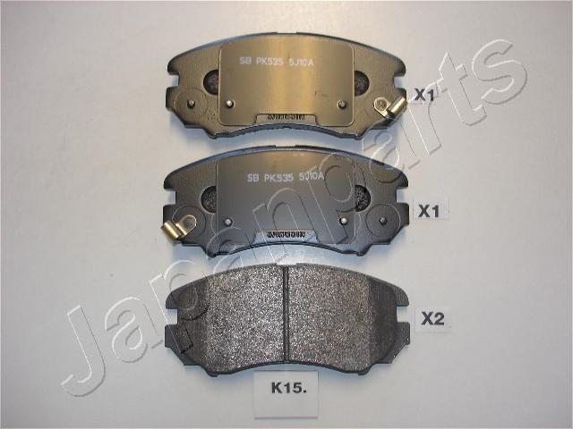 Japanparts PA-K15AF - Brake Pad Set, disc brake autospares.lv