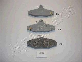 Japanparts PP-997AF - Brake Pad Set, disc brake autospares.lv