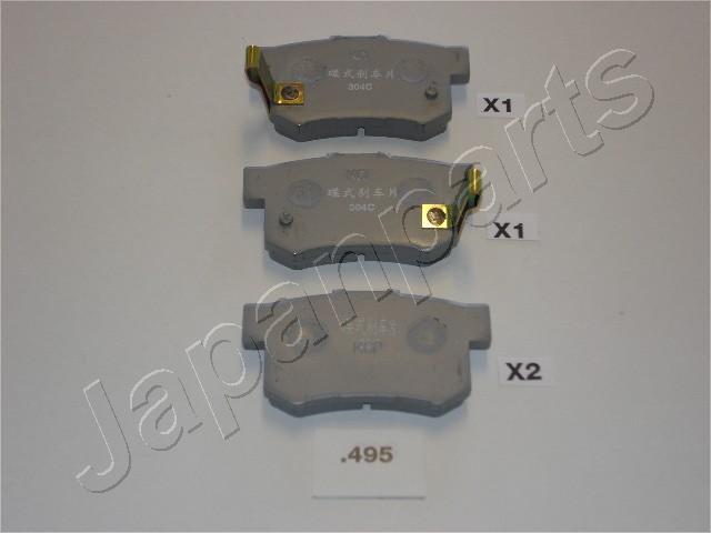 Japanparts PP-495AF - Brake Pad Set, disc brake autospares.lv