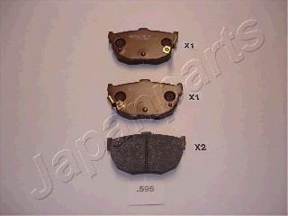 Japanparts PP-595AF - Brake Pad Set, disc brake autospares.lv