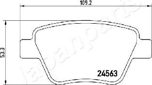 Japanparts PP-0902AF - Brake Pad Set, disc brake autospares.lv