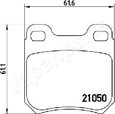 Japanparts PP-0404AF - Brake Pad Set, disc brake autospares.lv