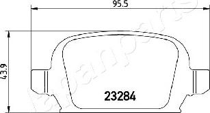 Japanparts PP-0402AF - Brake Pad Set, disc brake autospares.lv