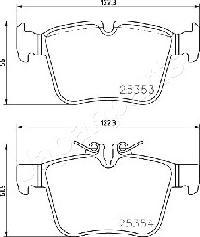 Japanparts PP-0507AF - Brake Pad Set, disc brake autospares.lv