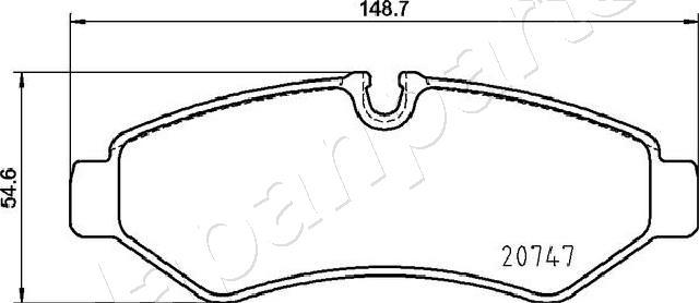 Japanparts PP-0535AF - Brake Pad Set, disc brake autospares.lv