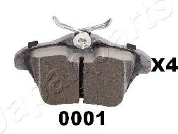 Japanparts PP-0001AF - Brake Pad Set, disc brake autospares.lv