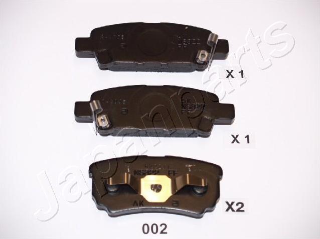 Japanparts PP-002AF - Brake Pad Set, disc brake autospares.lv