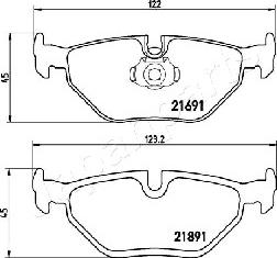 Japanparts PP-0110AF - Brake Pad Set, disc brake autospares.lv