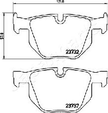 Japanparts PP-0111AF - Brake Pad Set, disc brake autospares.lv