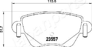 Japanparts PP-0305AF - Brake Pad Set, disc brake autospares.lv