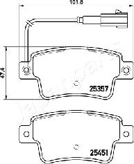 Japanparts PP-0215AF - Brake Pad Set, disc brake autospares.lv