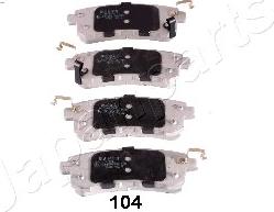 Japanparts PP-104AF - Brake Pad Set, disc brake autospares.lv