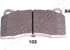 Japanparts PP-103AF - Brake Pad Set, disc brake autospares.lv