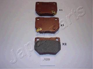 Japanparts PP-129AF - Brake Pad Set, disc brake autospares.lv