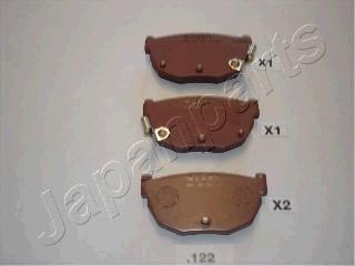 Japanparts PP-122AF - Brake Pad Set, disc brake autospares.lv