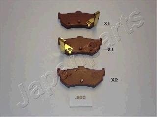 Japanparts PP-800AF - Brake Pad Set, disc brake autospares.lv