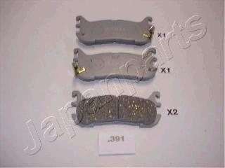 Japanparts PP-391AF - Brake Pad Set, disc brake autospares.lv