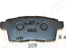 Japanparts PP-309AF - Brake Pad Set, disc brake autospares.lv