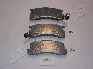 Japanparts PP-261AF - Brake Pad Set, disc brake autospares.lv