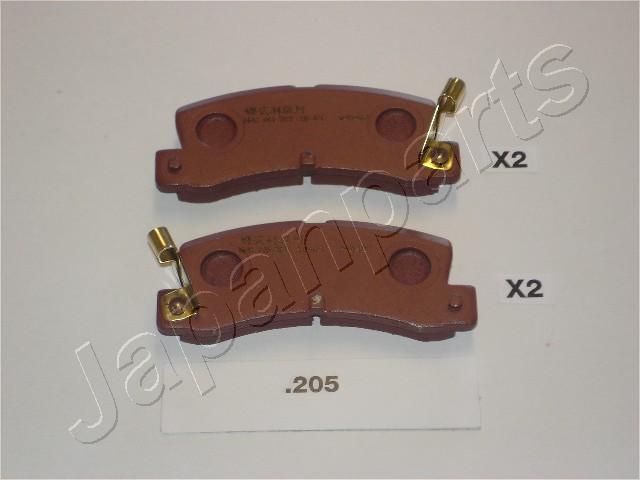 Japanparts PP-205AF - Brake Pad Set, disc brake autospares.lv